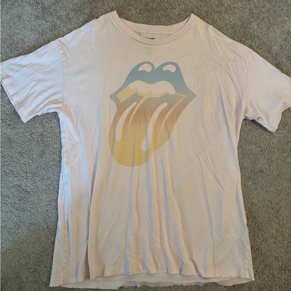 Pastel Tie-Dye Rolling Stones T Shirt